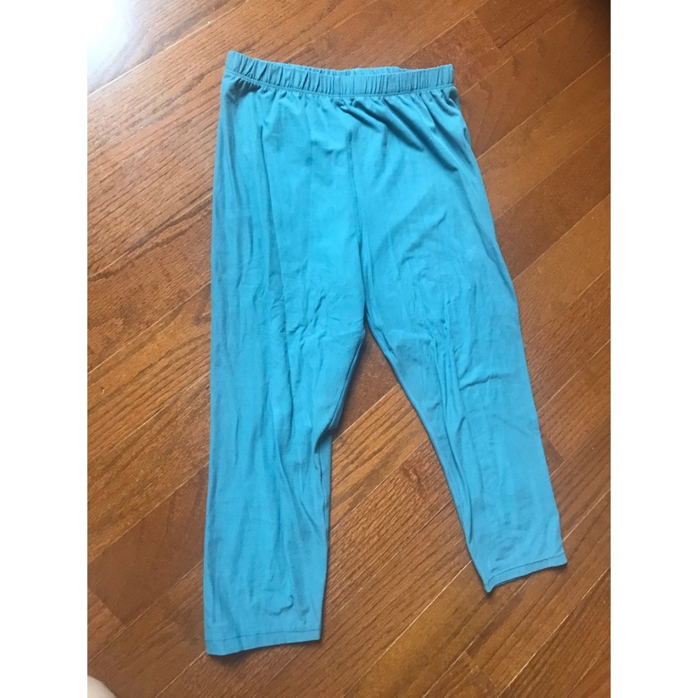 Blue ankle leggings
